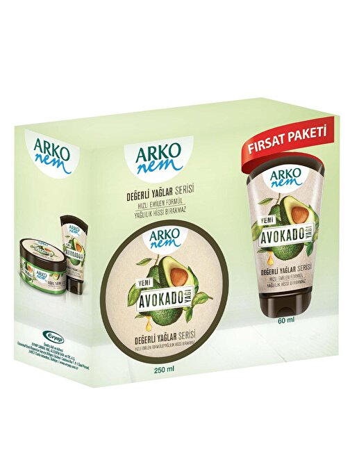 Arko Nem Arko Nem Değerli Yağlar Serisi Avokado Yağı Ne mlendirici Krem 250 ml + 60 ml