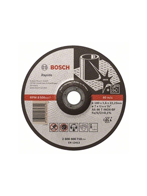 Bosch Expert For Inox Rapido Bombeli 180x1.6 mm