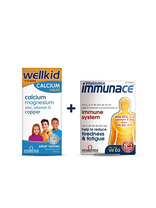 Wellkid Calcium Liquid + Immunace Original  - Aile Boyu Sağlık Paketi