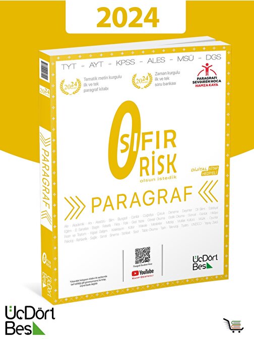 Üç Dört Beş Yayıncılık 345-Paragraf Sıfır Risk 2024 Model