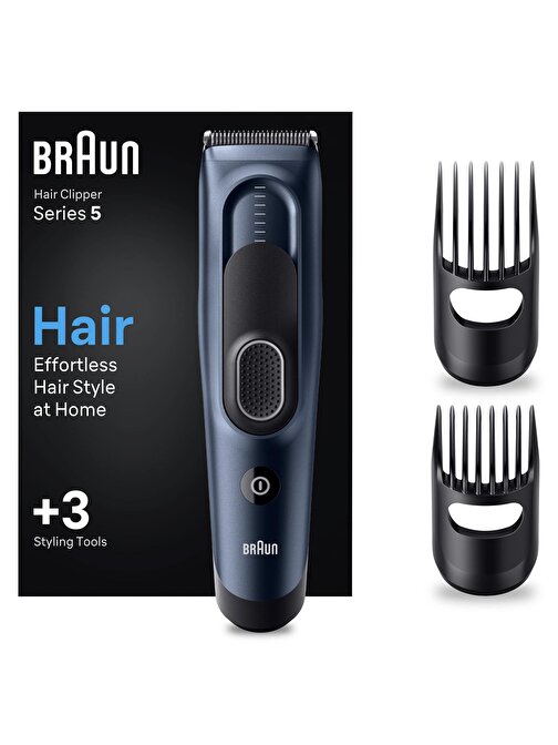 Braun Series 5 HC5350, Erkekler İçin 17 Uzunluk Ayarına Sahip Saç Kesme Makinesi