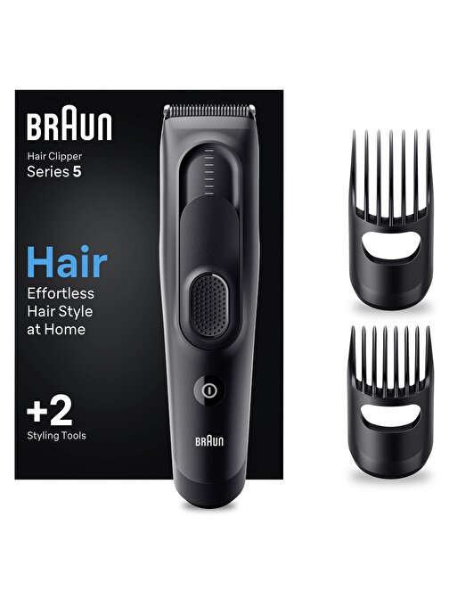 Braun Series 5 HC5330, Erkekler İçin 17 Uzunluk Ayarına Sahip Saç Kesme Makinesi