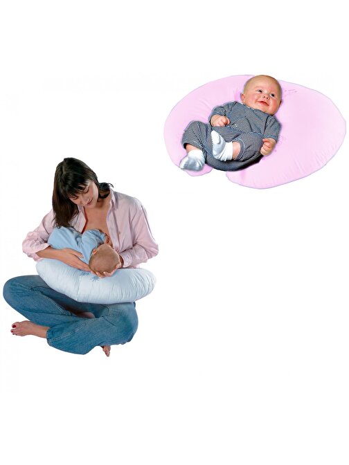 Sema Bebe Fiyonklu Emzirme Ve Bebek Destek Minderi Mavi