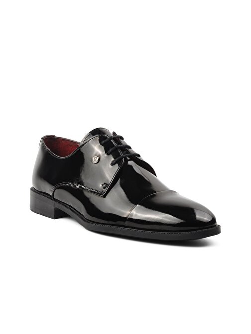 Pierre Cardin 7028-1 Siyah Rugan Hakiki Deri Erkek Klasik Ayakkabı