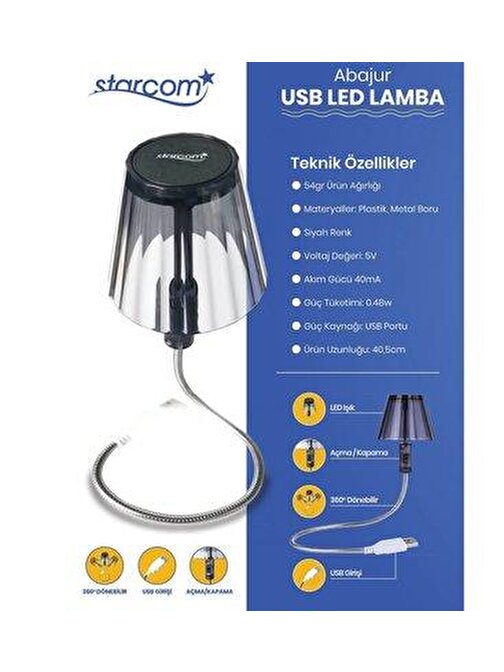 Go İthalat Abajur USB Led Lamba (3877)