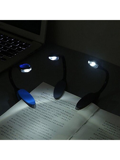 Go İthalat Kitap Okuma Işığı Led Booklight Kıskaçlı Pilli Model Led Işık (3877)