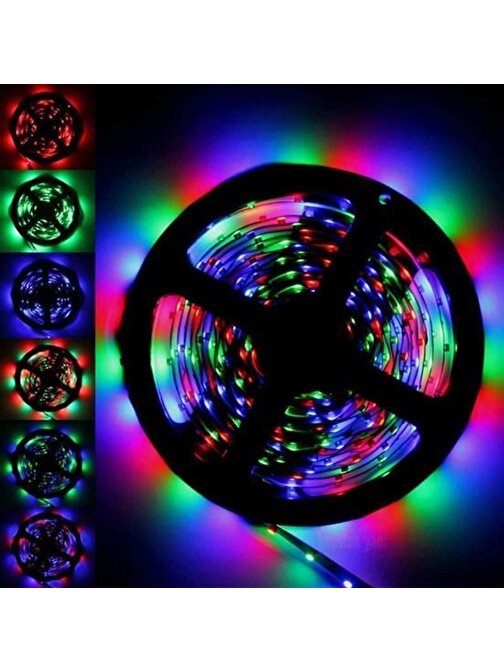 Go İthalat 5 mt 20 Fonksiyonlu Uzaktan Kumandalı RGB Gaming Led Şerit Işık (3877)