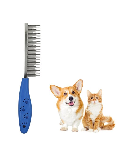 Tüy Açıcı Kedi Köpek Tarağı Tek Taraflı Metal Dişli Evcil Hayvan Bakım Fırçası (3877)