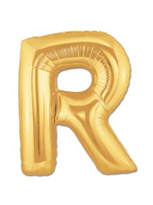 R Harf Folyo Balon Altın Renk  40 inç (3877)