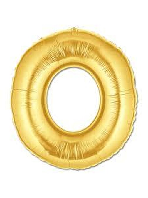 O Harf Folyo Balon Altın Renk  40 inç (3877)