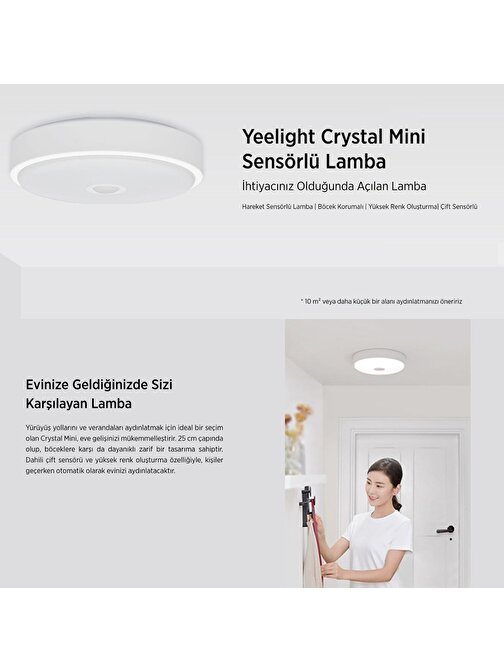Xiaomi Yeelight Kristal Hareket Sensörlü Mini Tavan Lambası