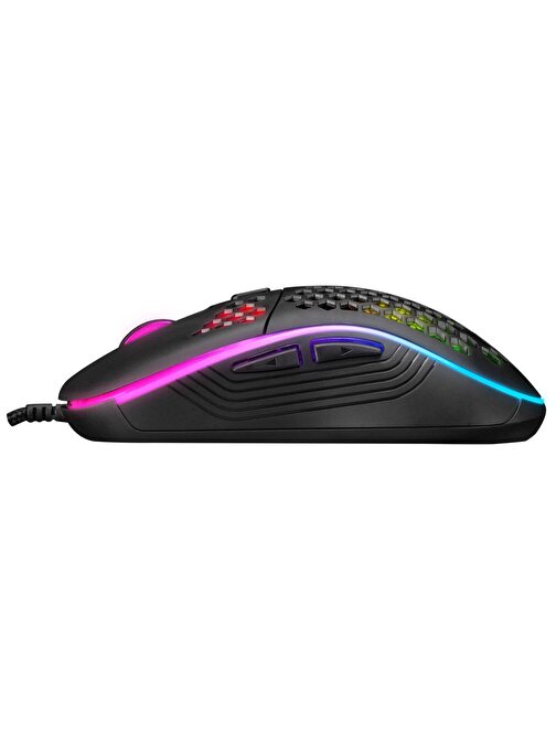 Everest SM-G66 X-HOLE 8000 DPI Kablosuz Joystick LED Işıklı 7D Siyah Optik Led Gaming Mouse