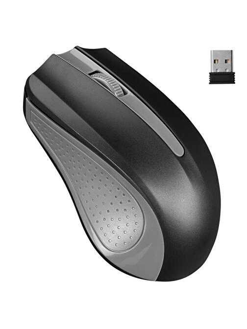 Everest SM-537 1500 DPI 2.4GHz Kablosuz 3D Gri Optik Mouse