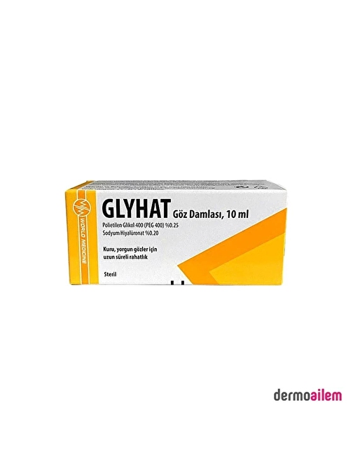 World Medicine Glyhat Göz Damlası 10 Ml Kuru Ve Yorgun Gözler İçin