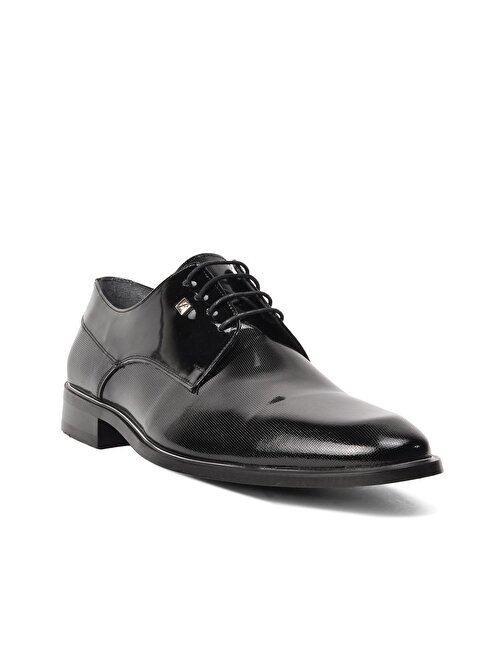 Fosco 8035 Rugan Siyah Erkek Hakiki Deri Klasik Ayakkabı