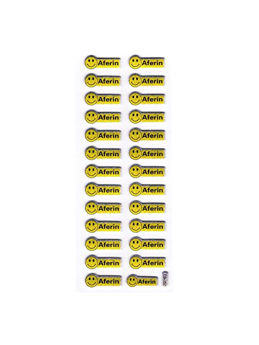 Sticker Kabartmalı Stiker Defter, Planlayıcı Etiket Aferin Etiketi (cb352) 16x7 cm