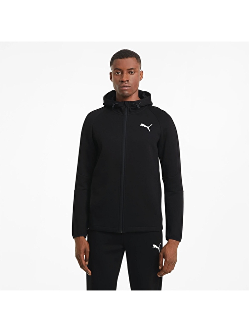 Puma 585812-01 Evostrıpe Core Fz Hoodie Erkek Sweat Black S