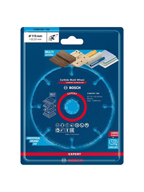 Bosch Expert Carbide Multi Wheel Kesici Disk 115 Mm, 22,23 Mm