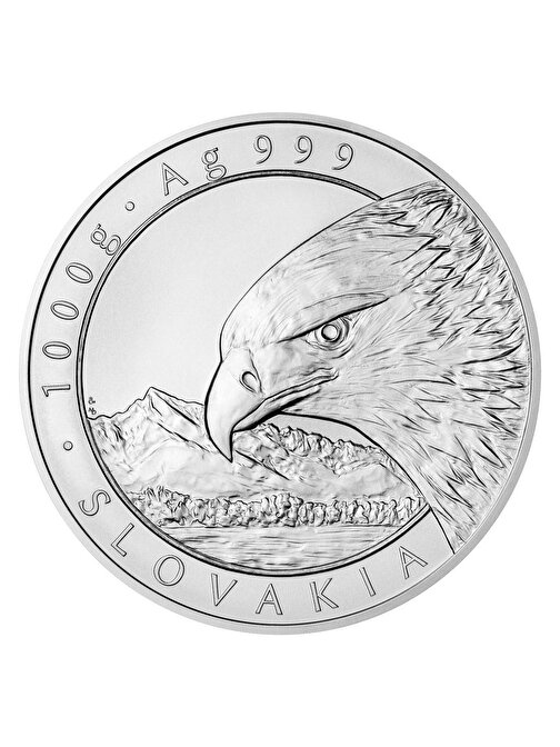AgaKulche Silver One-KG Bullion Coin Eagle 2022 stand (Ag 999/1000 g /90mm/st)
