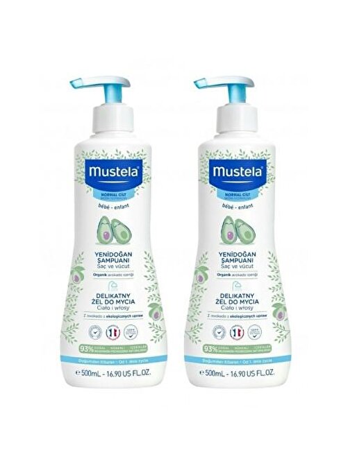 Mustela Gentle Cleansing Gel Günlük Kullanım Bebek Şampuanı 2x500 ml