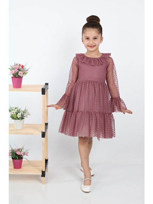 LupiaKids Shine Bordo Kız Çocuk Elbise LP-23SUM-002