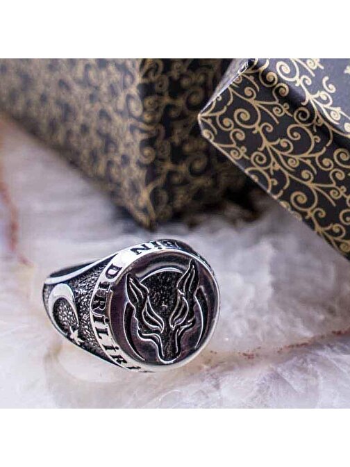 925 Ayar Gümüş Börü Dizisi Yüzüğü