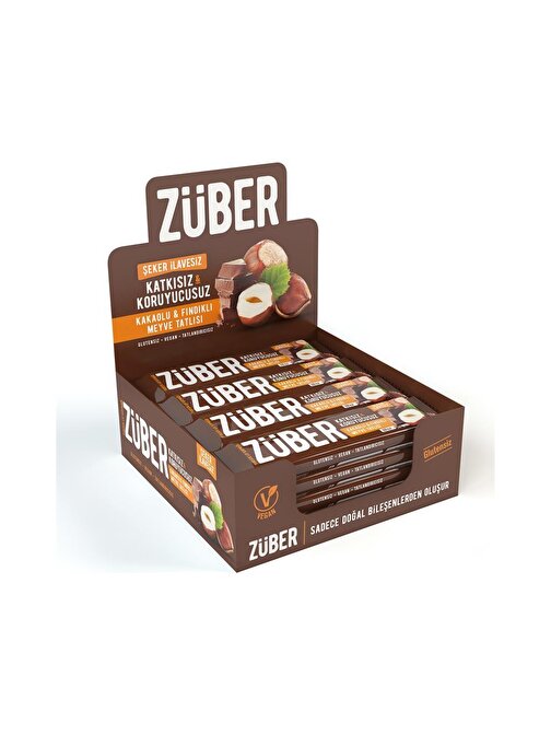 Züber Fındık ve Kakaolu Meyve Tatlısı 40 gr x 12 Adet