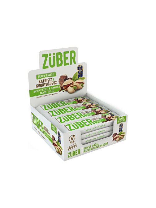 Züber Antep Fıstıklı ve Kakaolu Meyve Tatlısı 40 gr x 12 Adet