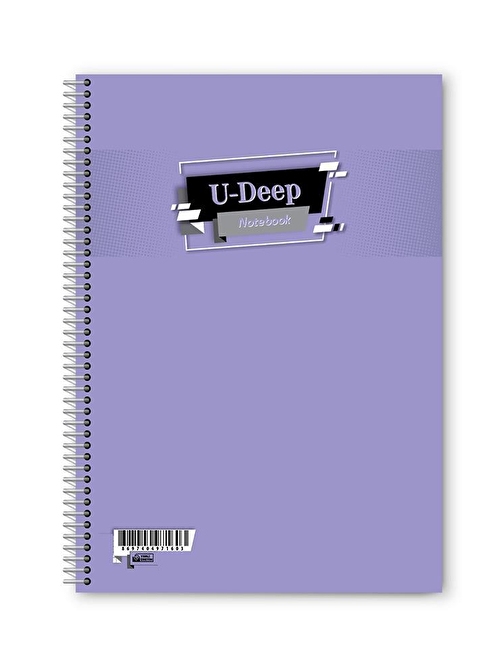 Umut Defter A4 Spiralli Telli Defter 72 Yaprak Düz Mor