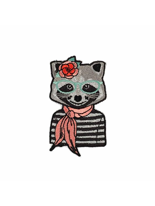 Happy-Nes Romantic Raccoon Patch/Sticker