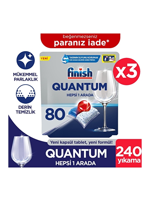 Finish Quantum Bulaşık Makinesi Deterjanı 80 x 3 240 Tablet