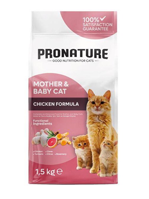 Pronature Mother & Baby Tavuk Etli Kuru Kedi Maması 1,5 Kg