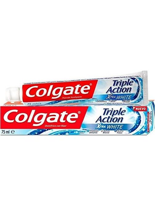 COLGATE TRİPLE ACTİON DİŞ MACUNU 75 ML EXTRA WHİTE