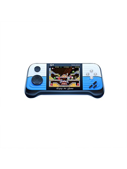 Winex G6 Retro 3.0 inç Mini TV Bağlantılı 2 Joystickli Video Oyun Konsolu Mavi