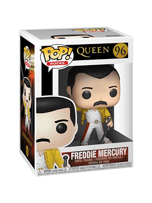 Funko Pop Rocks: Queen - Freddy Mercury Wembley 1986 Rockcı Karakter Figürü