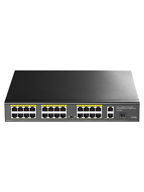 Cudy FS1026PS1 300W PoE+ 24 Port 10/100Mbps+ 2 Port 10/100/1000Mbps Gigabit+1 Port SFP Switch