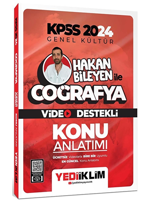 Yediiklim Yayınları Yediiklim Yayınları 2024 KPSS Hakan Bileyen ile Coğrafya Video Destekli Konu Anlatımı