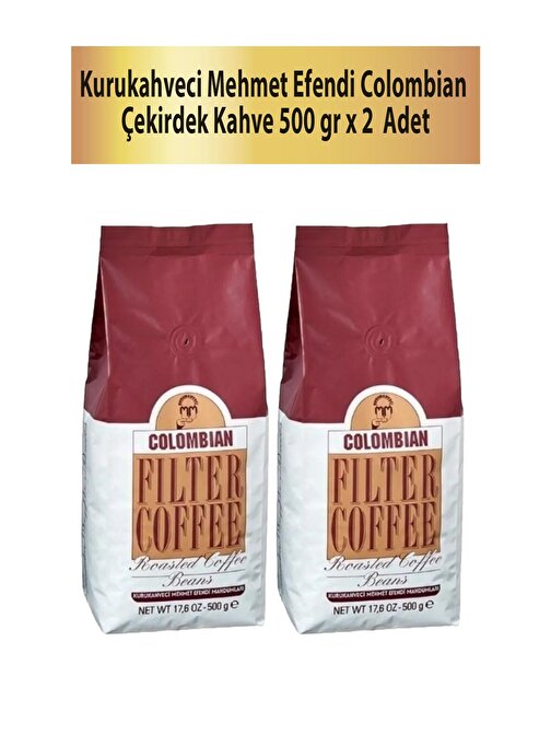 Mehmet Efendi  Colombian Çekirdek Kahve 500 Gr X 2 Adet