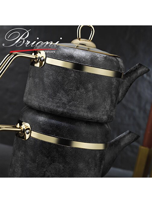 Brioni Royal Stone Çaydanlık Takımı Kumtaşı/Altın