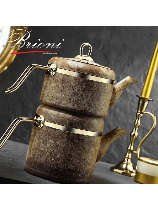 Brioni Royal Stone Çaydanlık Takımı Kaplangözü/Altın