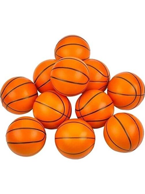 Limmy Basketbol Desenli Stres Topu Eğitici Oyuncak 6 cm Çap