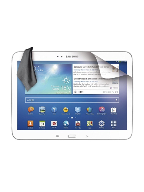 Trust Samsung Galaxy Tab3 T580 Uyumlu 10.1 inç Kırılmaz Cam Ekran Koruyucu 2 Adet