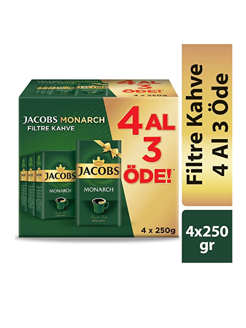 Jacobs Monarch Filtre Kahve 250 gr 4 Al 3 Öde