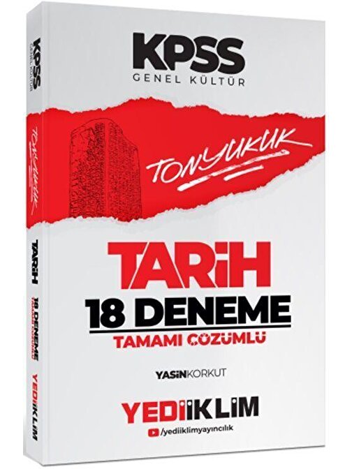 Yediiklim Yayınları 2024 KPSS Tonyukuk Tarih Tamamı Çözümlü 18 Deneme Yediiklim Yayınları