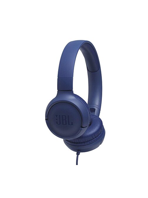 JBL Tune 500 Mikrofonlu Kablolu Kulak Üstü Kulaklık – Mavi