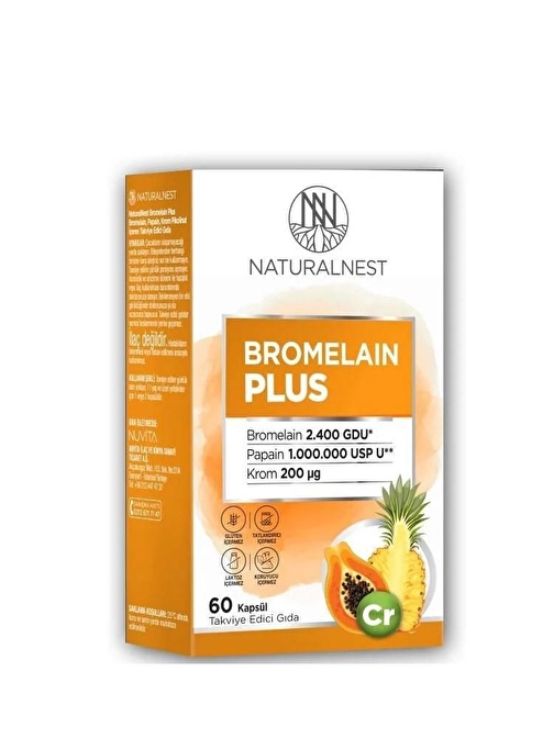 Naturalnest Bromelain Plus 60 Kapsül