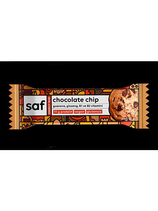 Saf Nutrition Chocalate Chıp Energy Bar 50 gr x 12 Adet