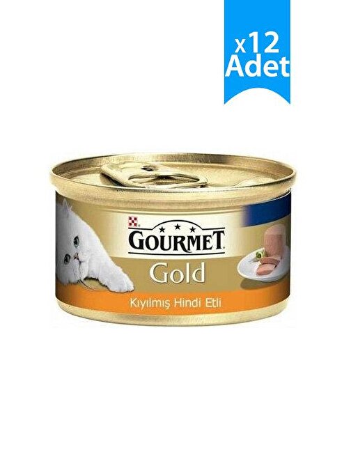 Gourmet Gold Kıyılmış Hindili Kedi Konservesi 85 gr X 12 Adet