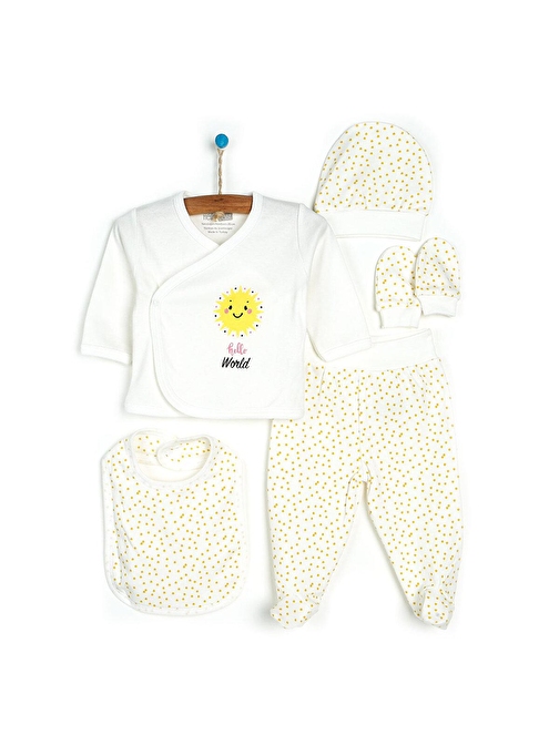 HelloBaby Yenidoğan Unisex Bebek Sunshine 5'li Askılı Hastane Çıkışı