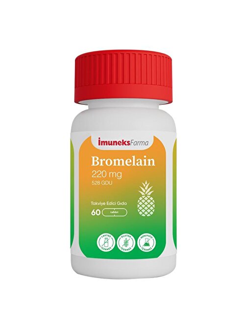 İmuneks Farma Bromelain 220 MG 60 Kapsül